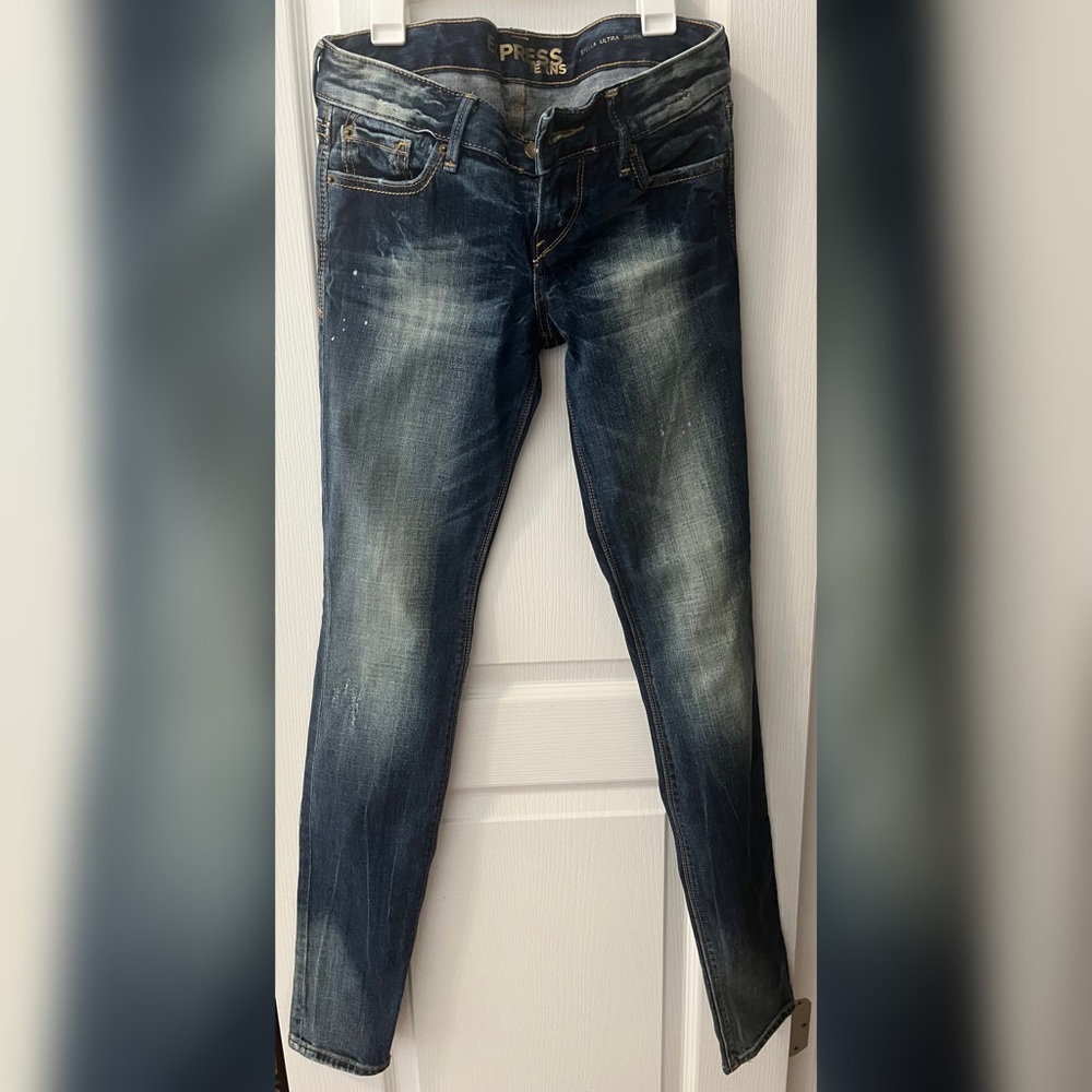 Express Women's Skinny Jeans - Blue